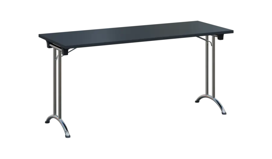 SLC 160 chrom skládací jednací stůl 1600x600, deska 25 mm, podnož chrom, deska antracit